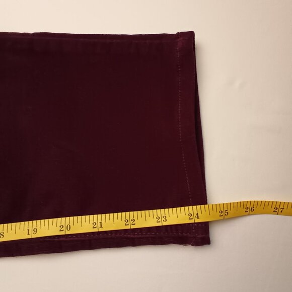 Chico's Corduroy Ankle Jeans Size 2 Mid Rise Straight Leg Burgundy Wine Color - Picture 8 of 9